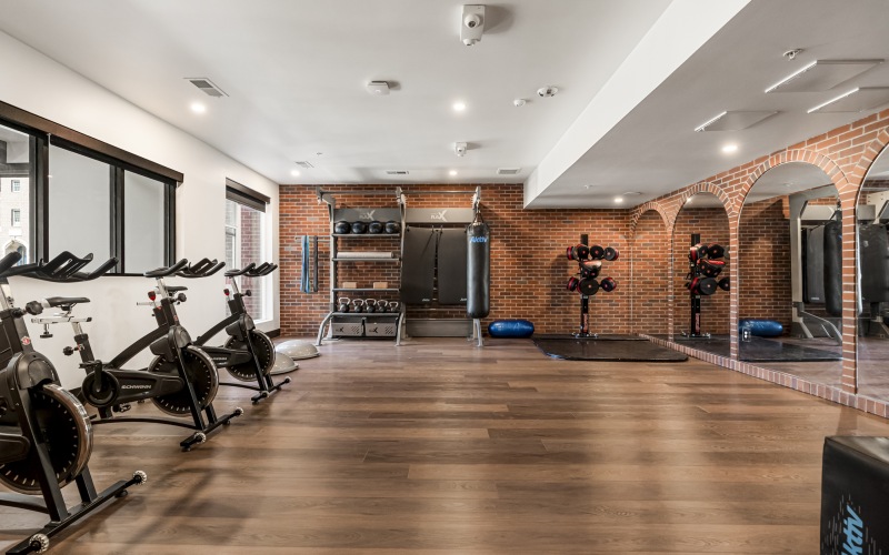 Spin and yoga space at Sorella at Loretto Heights